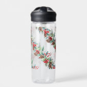 Rustic Watercolor Border Trinkflasche (Vorderseite)