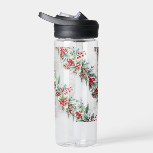 Rustic Watercolor Border Trinkflasche (Rechts)