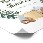 Rustic Watercolor Camper Kinderdusche Begrüßungsze Poster (Ecke)