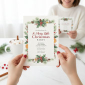 Rustic Watercolor Christmas Invitation Einladung