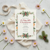 Rustic Watercolor Christmas Invitation Einladung