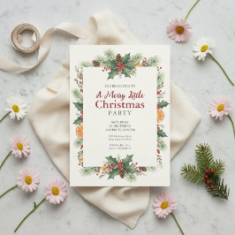 Rustic Watercolor Christmas Invitation Einladung
