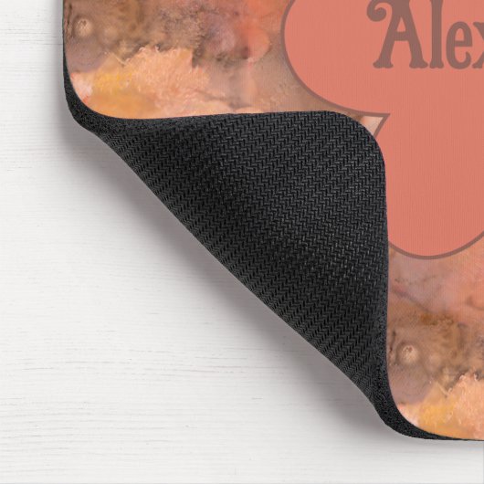 Rustic Watercolor Daisy Floral Pattern Mousepad (Ecke)