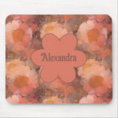 Rustic Watercolor Daisy Floral Pattern Mousepad (Vorne)