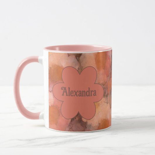 Rustic Watercolor Daisy Floral Pattern Tasse (Links)