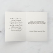 Rustic Watercolor Deer Winter Forest Christmas Karte (Innenseite)