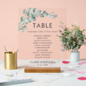 Rustic Watercolor Eucalyptus Greenery Wedding Acrylschild (Hochzeit)