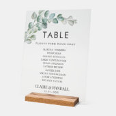 Rustic Watercolor Eucalyptus Greenery Wedding Acrylschild (Winkel)