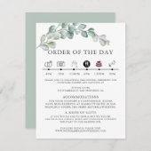 Rustic Watercolor Eucalyptus Greenery Wedding Begleitkarte (Vorne/Hinten)