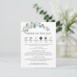 Rustic Watercolor Eucalyptus Greenery Wedding Begleitkarte