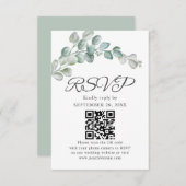 Rustic Watercolor Eucalyptus Greenery Wedding RSVP Karte (Vorne/Hinten)