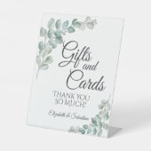 Rustic Watercolor Eucalyptus Greenery Wedding Sockelschild (Vorderseite)