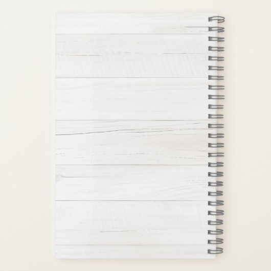 Rustic Watercolor Eucalyptus Monogram Notizblock (Rückseite)