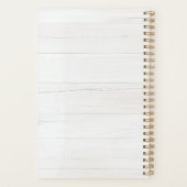 Rustic Watercolor Eucalyptus Monogram Planer (Rückseite)