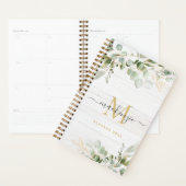 Rustic Watercolor Eucalyptus Monogram Planer (Anzeige)