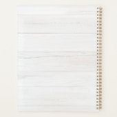 Rustic Watercolor Eucalyptus Monogram Planer (Rückseite)