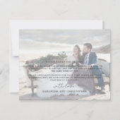 Rustic Watercolor Eucalyptus Wedding Dankeskarte (Rückseite)