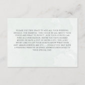 Rustic Watercolor Eucalyptus Wedding Details Begleitkarte (Rückseite)