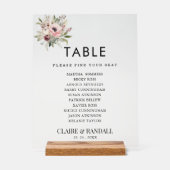 rustic watercolor floral bouquet acrylschild (Vorderseite)