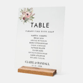 rustic watercolor floral bouquet acrylschild