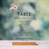 rustic watercolor floral bouquet acrylschild (Neutral)