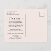 rustic watercolor floral bouquet ankündigungspostkarte (Rückseite)