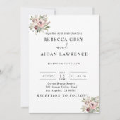 rustic watercolor floral bouquet einladung (Vorderseite)