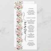 rustic watercolor floral bouquet menükarte (Vorne/Hinten)