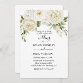 rustic watercolor floral wedding  einladung (Vorne/Hinten)