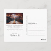 Rustic Watercolor Forest Wedding Foto Vielen Dank Postkarte (Rückseite)