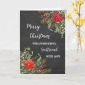 Rustic Watercolor Freundin Frohe Weihnachten Karte (Gelbe Blume)