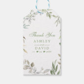Rustic Watercolor Greenery Floral Vielen Dank für  Geschenkanhänger (Vorderseite)