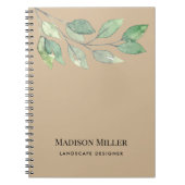 Rustic Watercolor Greenery Notizblock (Vorderseite)