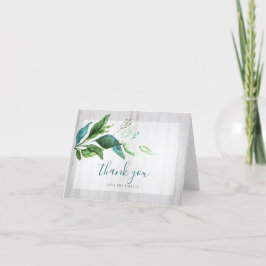 Rustic Watercolor Greenery Vielen Dank Dankeskarte