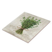 Rustic Watercolor Herbs with Twine Design Fliese (Seite)