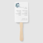 rustic watercolor illustration blue floral bouquet fächer (Rückseite)