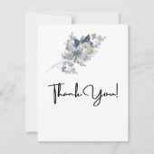 rustic watercolor illustration floral arrangement dankeskarte (Vorderseite)