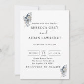 rustic watercolor illustration floral arrangement einladung (Vorderseite)