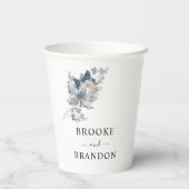 rustic watercolor illustration floral arrangement pappbecher (Rückseite)