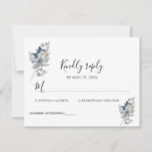 rustic watercolor illustration floral arrangement RSVP karte (Vorderseite)