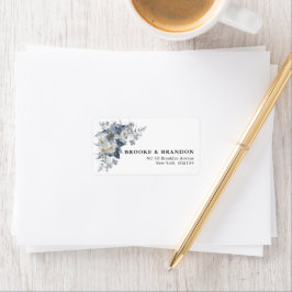 rustic watercolor illustration of a floral adressaufkleber