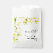 Rustic watercolor lemons birthday geschenktütchen (Vorderseite)