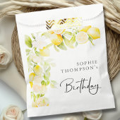 Rustic watercolor lemons birthday geschenktütchen