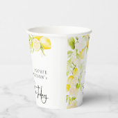 Rustic watercolor lemons birthday pappbecher (Rechts)