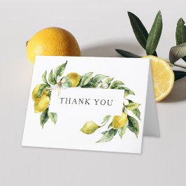 Rustic Watercolor Lemons Wedding danke