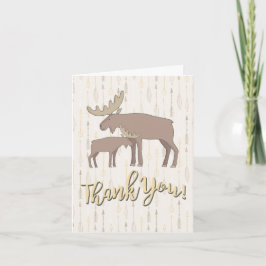 Rustic Watercolor Moose boho Danke, dass Sie eine  Dankeskarte