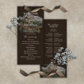 Rustic Watercolor Mountain Ceremony Program