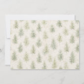 Rustic Watercolor Mountain Forest Save the Date  (Rückseite)