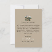 Rustic Watercolor Mountain Wedding Thank You Card Dankeskarte (Rückseite)