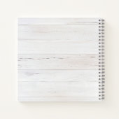 Rustic Watercolor Rose Bouquet Monogram Notizblock (Rückseite)